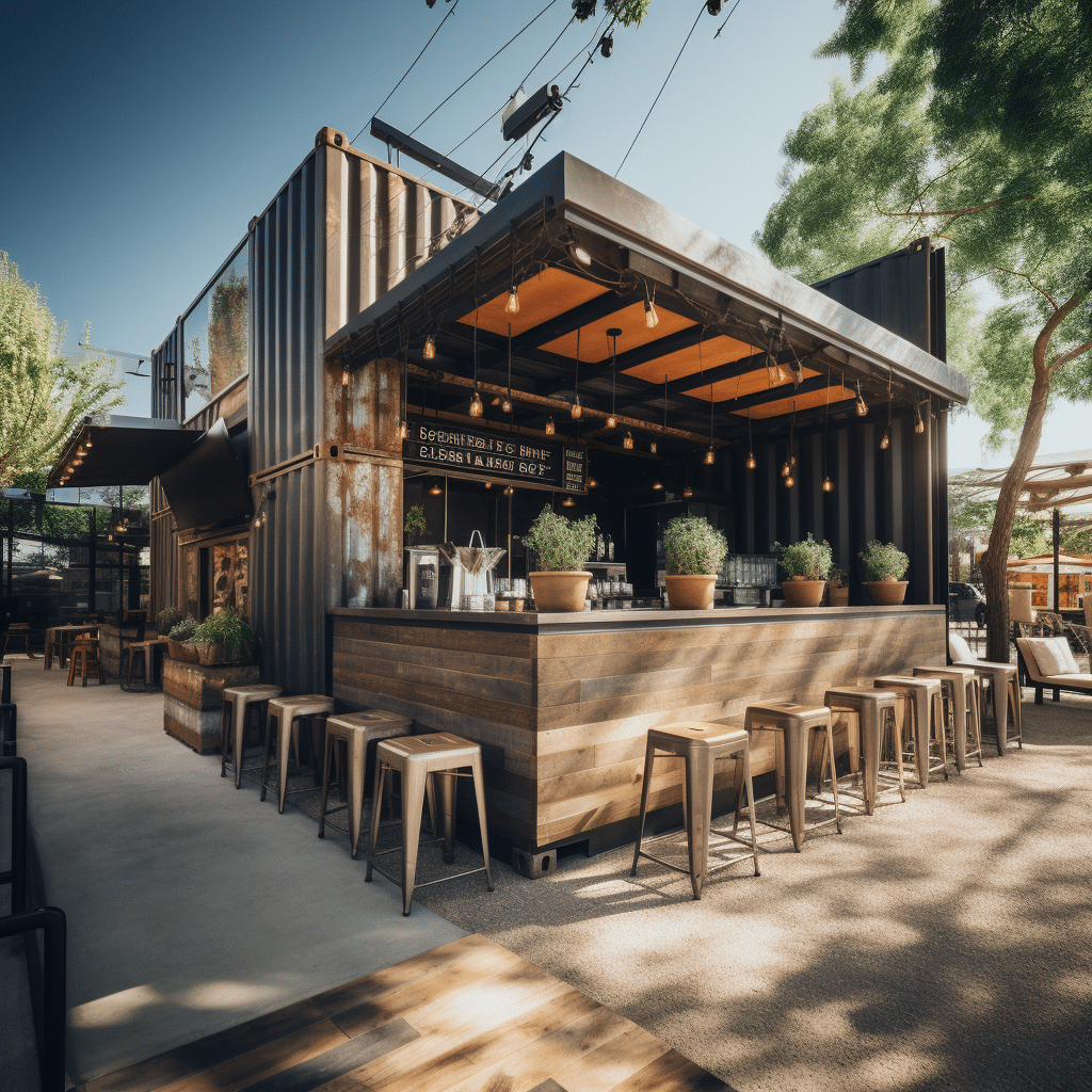 A Shipping Container Coffee Shop with Handcrafted Charm in the Artisan District