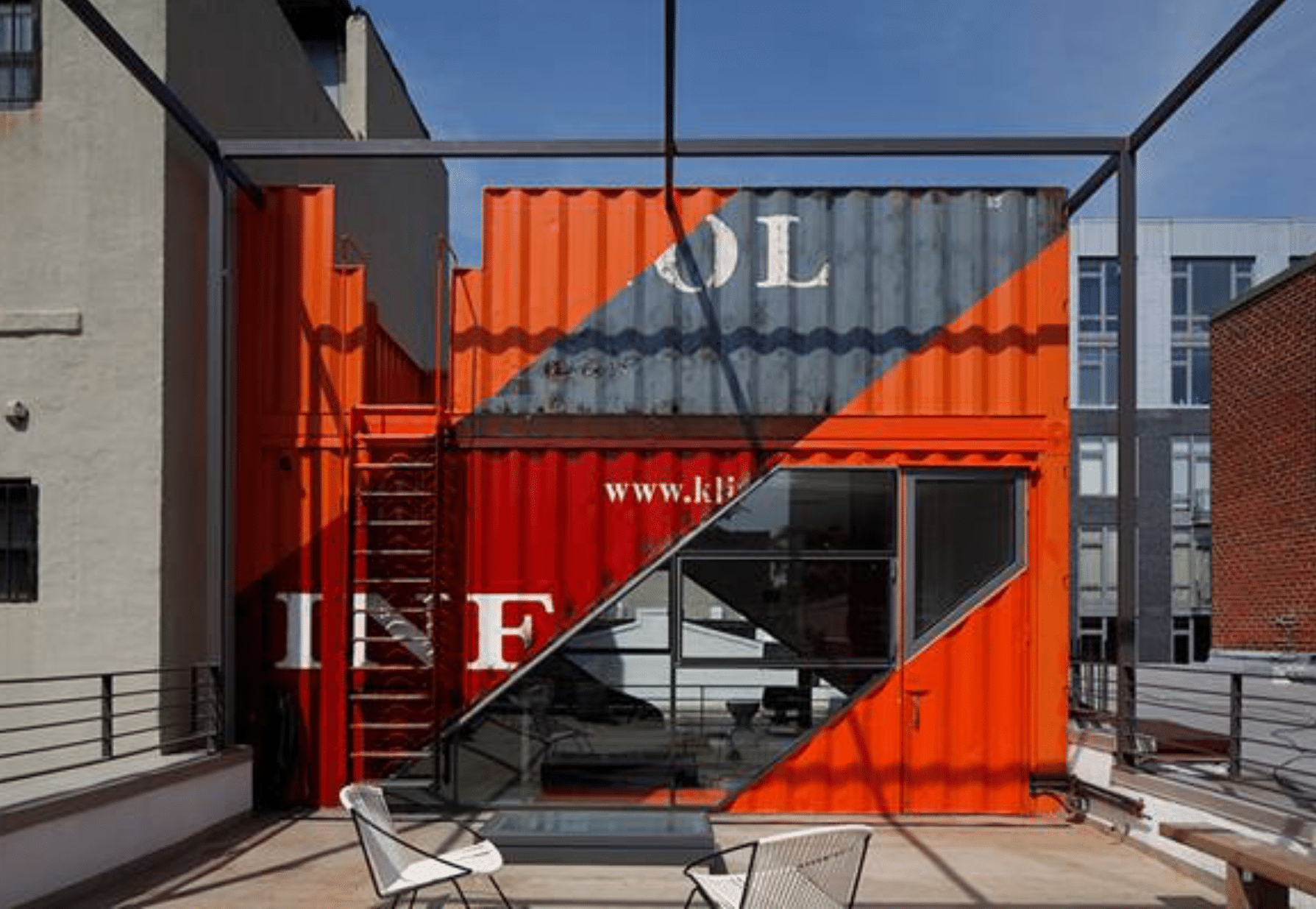 Eco-friendly start-up utiziling a Shipping Container Office